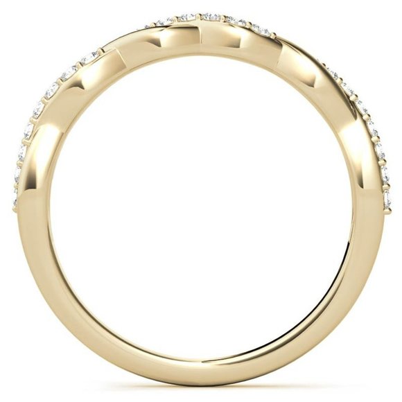 0.22ct Twisted Infinity  Diamond Stackable Band 14k Gold - Picture 10 of 16
